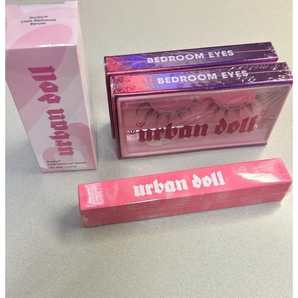Urban Doll Lashes Bundle Bedroom eyes -New Sealed In Box- Lashes, Serum and Appl